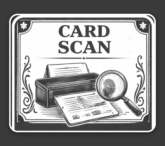 Card scan – convert physical fingerprint card to digital