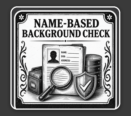 Name based background check applied for online